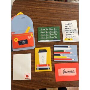 Anthropologie Teacher Notecards Paper Preppy Coffee School Thank You Gratitude